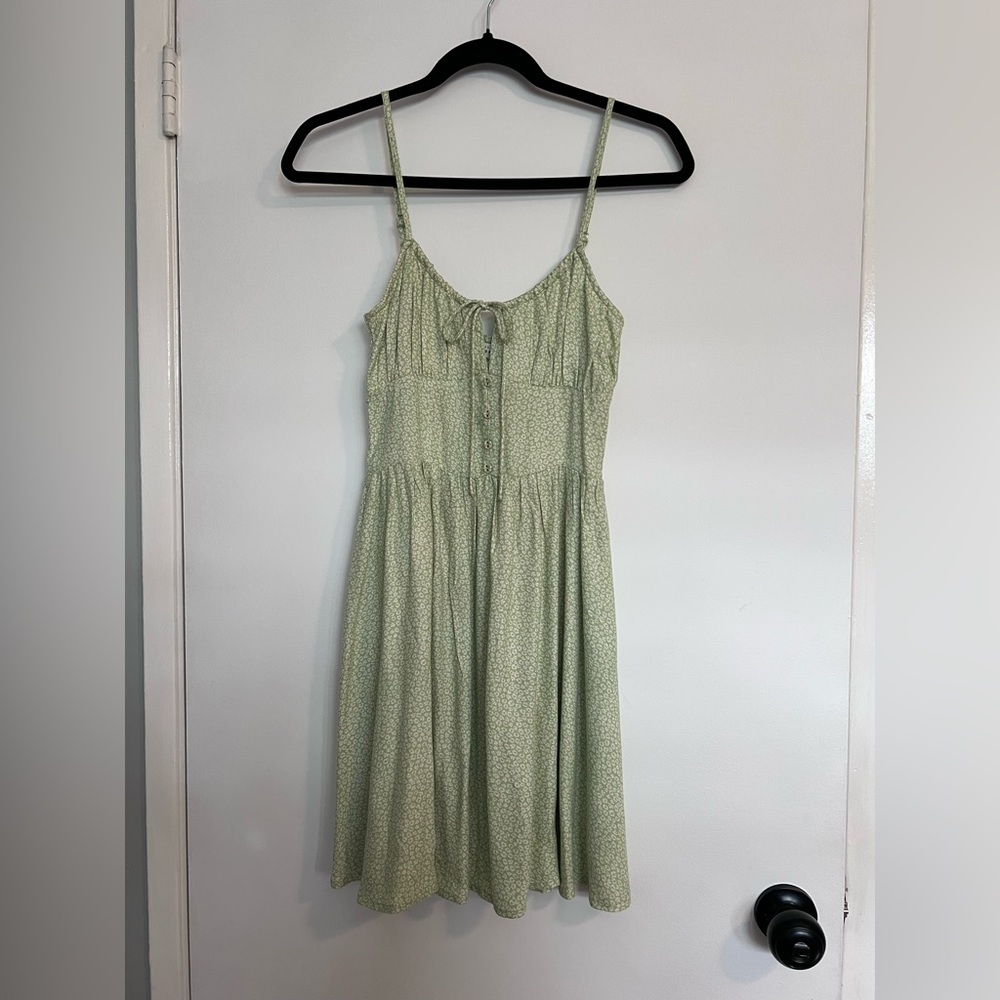 Billabong Light Green Spaghetti-Strap Midi Dress